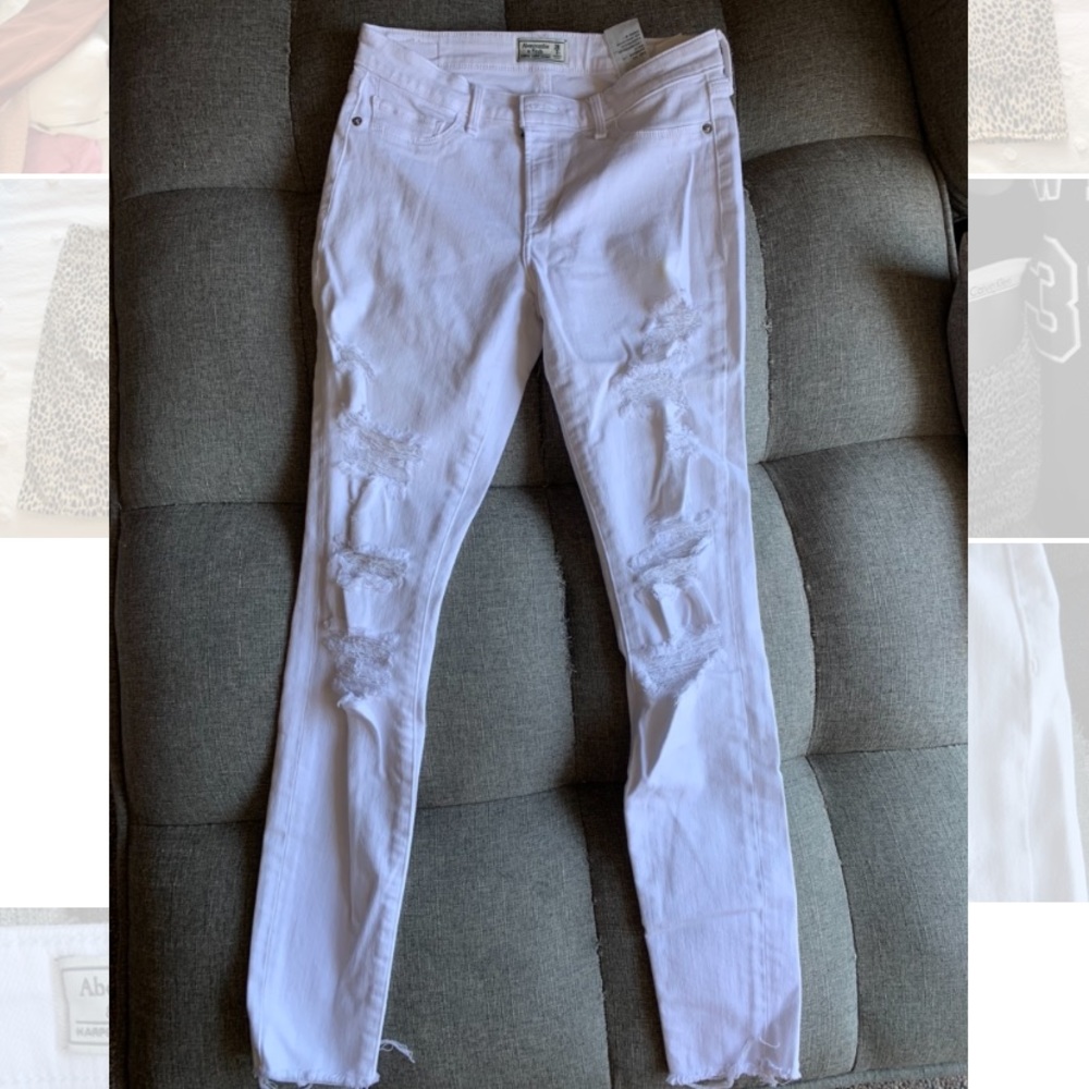 Abercrombie white jeans
